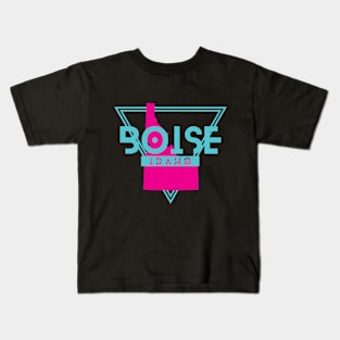 Boise City Idaho Retro Vintage Triangle ID Kids T-Shirt